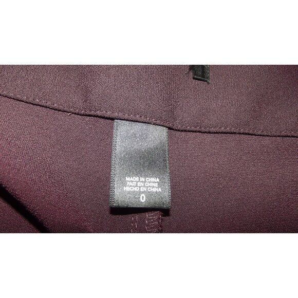Victoria's Secret Moda Dress Pants 0x 34"inseam Wine Burgundy low rise Flare Leg - Picture 4 of 7